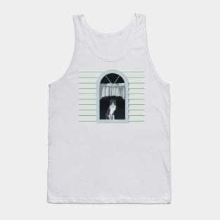 Cute Cat Sitting in a Window Tank Top